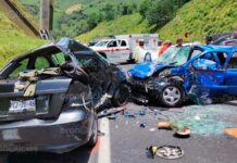 Mueren cinco en accidente a la altura de Huauchinango accidente