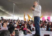 Más de 15 mil morenistas cobijan a Adán Augusto en Puebla Augusto