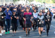 Ayuntamiento de Puebla realiza carrera con 116 cadetes de policía carrera