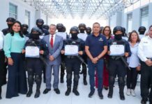 Reconocen a policías de Cholula que concluyeron diplomado elementos