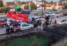 Explosión de pipa en Periférico, por exceso de velocidad: Salomón pipa
