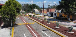 Ariadna Ayala inaugura rehabilitación de la calle 5 de Febrero