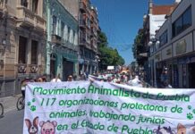 Animalistas protestan contra maltrato en Puebla