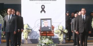SSP realiza homenaje póstumo a oficial caído en Xoxtla