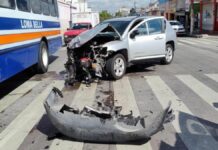 Choque múltiple deja seis lesionados en colonia Ladrillera de Benítez