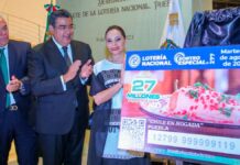Así se ve el “cachito” de Lotería Nacional con imagen del Chile en Nogada Lotería