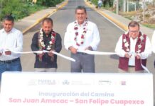 Lista pavimentación del camino San Juan Amecac-San Felipe Cuapexco San Juan
