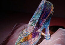 Swarovski lanza zapatilla de cristal de La Cenicienta Zapatilla