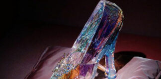 Swarovski lanza zapatilla de cristal de La Cenicienta Zapatilla