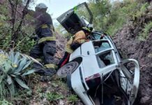 Accidente deja dos heridos en carretera a Tecali Accidente