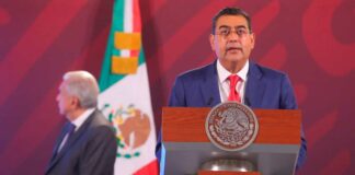 Desde Palacio Nacional, Sergio Salomón presenta avances en reconstrucción reconstrucción