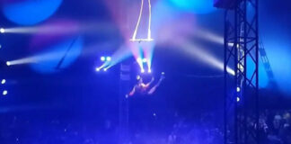 Acróbata circense cae de gran altura durante presentación en Rusia Acróbata