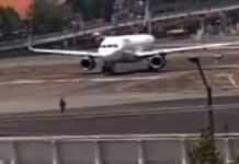 Sujeto salta la barda del AICM y se mete a un avión