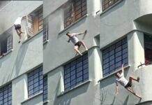 Hombre intenta escapar de un incendio y cae de balcón en CDMX