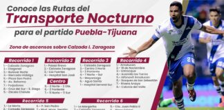 Habilitan transporte nocturno para partido Puebla vs. Tijuana transporte