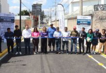 Angon inaugura calle 32 oriente en Barrio de Jesús Tlatempa Angon