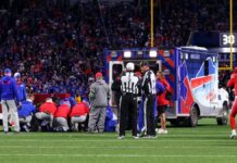 NFL: lesión provoca que Damien Harris abandone juego en ambulancia Damien Harris.