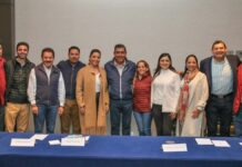 Sergio Salomón se reúne con aspirantes morenistas a la candidatura a gubernatura