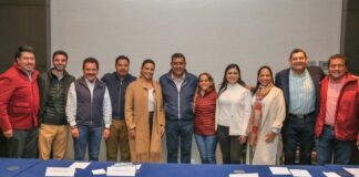 Sergio Salomón se reúne con aspirantes morenistas a la candidatura a gubernatura