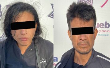 Detienen a pareja por daños a establecimiento en colonia Benito Juárez