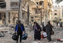 Israel denuncia obstáculos para evacuar civiles hacia el sur de Gaza Evacuación.