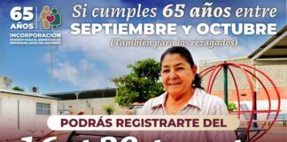 Registro a la Pensión de Adultos Mayores, del 16 al 28 de octubre Pensión