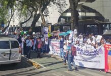 Empleados del Poder Judicial de la Federación protestan en el Senado Protesta de Trabajadores del Poder Judicial de la Federación en el Senado de la República | Foto: @AhiAlemoran/X (Twitter)