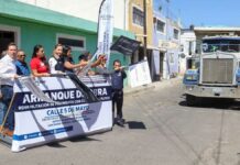 Paola Angon da inicio a obras en Barrio de Santiago Mixquitla Angon