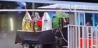 Explota Santa Muerte durante procesión en Catemaco, Veracruz Santa Muerte