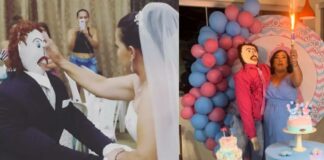 Mujer casada con muñeco de trapo anuncia que esperan su segundo hijo Trapo