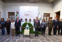 Gobernador preside ceremonia por el 113 Aniversario de Revolución Mexicana en Puebla ceremonia
