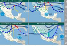 Dos nuevos frentes fríos se aproximarán al noroeste y norte de México frentes fríos