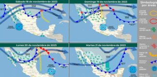 Dos nuevos frentes fríos se aproximarán al noroeste y norte de México frentes fríos