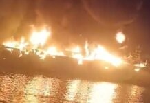 Incendio en marina de BCS deja 10 embarcaciones dañadas Incendio en Marina Palmira de Baja California Sur