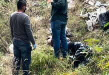 Hallan cadáver embolsado de una mujer en Lomas de Santa Catarina