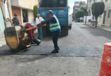 Comuna atiende 2 mil reportes de baches en 40 colonias