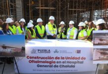 Gobernador supervisa obras de la Unidad de Oftalmología en el Hospital de Cholula