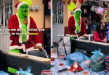 “El Grinch” canta “Que Lloro” de Sin Bandera en la calle y se viraliza Grinch.