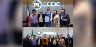 Violeta Lagunes y Mario Riestra se registran por precandidatura a alcaldía de Puebla Puebla
