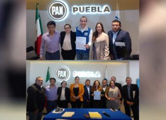 Violeta Lagunes y Mario Riestra se registran por precandidatura a alcaldía de Puebla Puebla