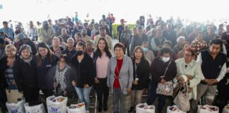 Lupita Cuautle encabeza entrega de Apoyo Alimentario Noche Buena