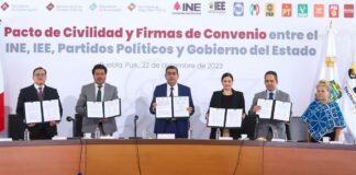 Gobierno, INE, IEE y partidos firman pacto de civilidad partidos