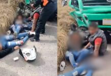 Choque entre motociclista y microbús en la México-Puebla deja tres heridos