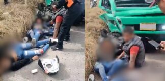 Choque entre motociclista y microbús en la México-Puebla deja tres heridos