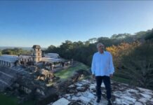 AMLO envía mensaje de Año Nuevo desde Palenque, Chiapas