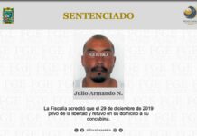 Julio Armando N. pasará 42 años en prisión por desaparición de su concubina Julio Armando
