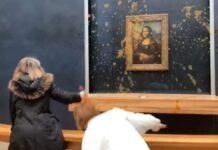 Activistas lanzan sopa contra Mona Lisa en el Louvre de París Mona Lisa