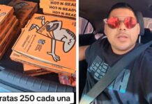 Revendedor de roscas ahora oferta pizzas; lo critican en redes Revendedor