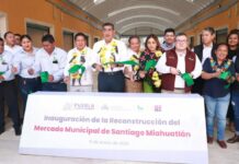 Sergio Salomón inaugura Mercado Municipal en Santiago Miahuatlán