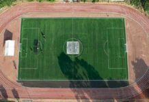 Ariadna Ayala inaugura cancha y pista de Unidad Deportiva La Carolina cancha